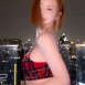 DJ 소다 묵직한 체크 크롭탑 가슴 드리블