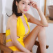 레이싱 모델 유리안 노란 모노키니 몸매