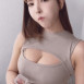 맛있게 먹는 미카미 유아 절개 라인 가슴골