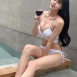 치어리더 차영현 화이트 비키니 몸매