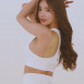 레이싱모델 신새롬 올 화이트 레깅스 스포츠 브라 옆 가슴