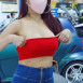 묵직한 가슴 튜브탑 청바지 핏 레이싱 모델 여시연