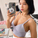 피트니스 트레이너 짱유마쌤 탄탄한 몸매 가슴골 셀카