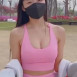 표은지 핑크 브라탑 가슴골