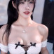 한갱 가죽팬티 앞 스트랩 튜브탑 가슴골