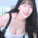 BJ 이아린 타이트한 원피스 자기 엉덩이 스패킹 숙인 가슴골