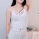 BJ 소미 흰나시 분홍 원피스 가슴골