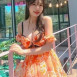 수련수련 인스타 여친룩 원피스 묵직한 가슴골 블랙 브라 노출