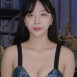 스트리머 미모좌 블랙 오프솔더, 넓은끈 민소매 가슴골