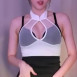 안경쓴 BJ 유치 좋았던 의상 가슴 시스루 블랙 브라 오피스룩