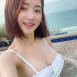 BJ 성주 수영장 젖은 흰 비키니 가슴