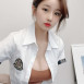 BJ 서아 단추푼 교복 셔츠속 브라탑 가슴골