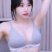 유치 CK 캘빈클라인 회색 브라 가슴골