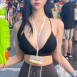 한갱 워터밤 블랙 브라렛 가슴골 레깅스 몸매