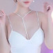 둘기얏 홀터넥 흰 끈나시 출렁거리는 가슴골
