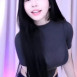 민가유 블랙 시스루 속 블랙 브라 거대한 가슴 출렁임