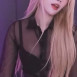 최솜이 시스루 블랙 망사 흰셔츠 가슴골