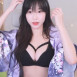 수련수련 D컵 큰 가슴 감싸주는 하네스 블랙 브라